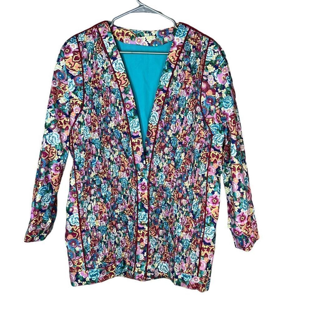 ‎Handmade Quilted Floral Print Women’s Jacket